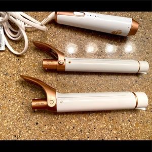 T3 curling iron base and two attachments
